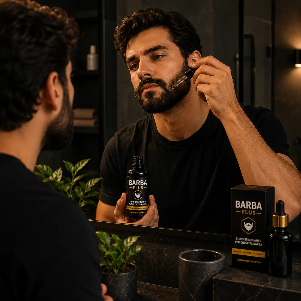 Uomo con barba ben curata